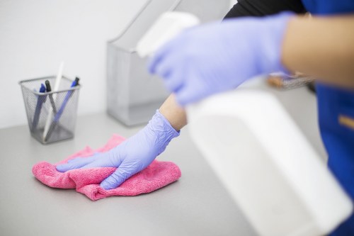 Cleaner Chiswick cleaning team preparing a booked service
