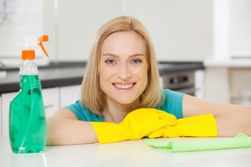 Local communal cleaning service working in a Chiswick apartment building