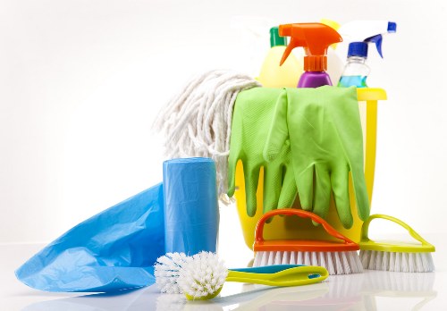 Local cleaning team preparing a Chiswick flat for handover