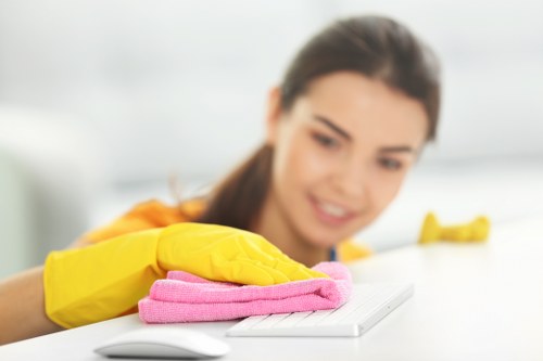 Local cleaners refreshing a living room in Chiswick