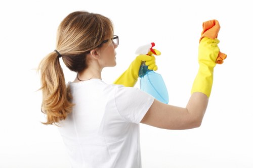 Chiswick office kitchen and staff area being cleaned and tidied